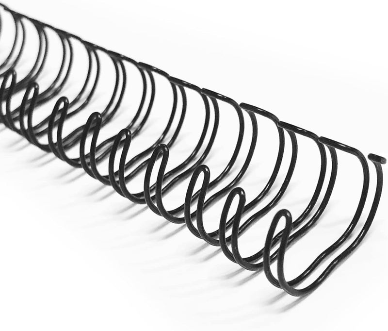 TOTiyea 50 Pack Double Loop Wire Binding Spines, 3/4 Inch Diameter, 2:1 Pitch,21-Loop, Black, 180 Sheets Capacity, Letter Size - Image 1